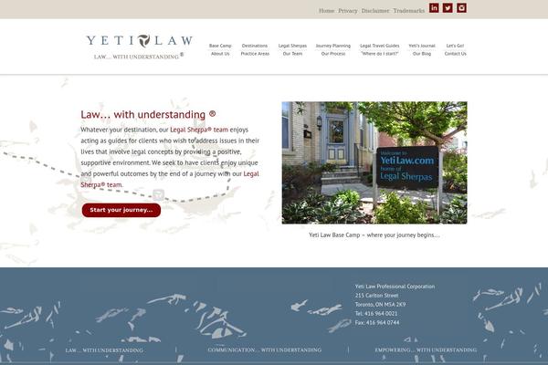 Yeti theme site design template sample