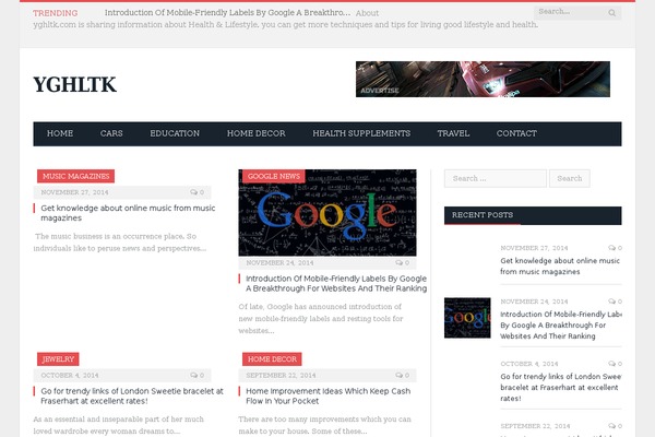 WordPress website example screenshot