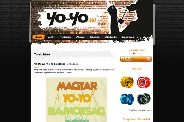 yo-yo.hu site used Twenty Ten