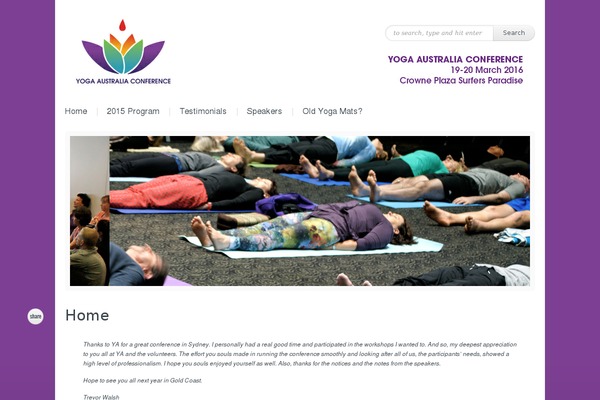 yogaaustraliaconference.org.au site used Evento-event-management-wordpress-theme