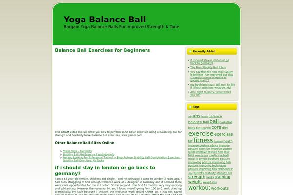 yogabalanceball.com site used Nineteen