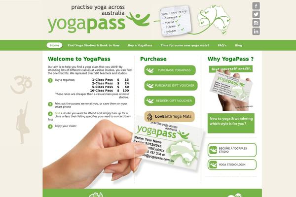 yogapass.com.au site used Yogapass