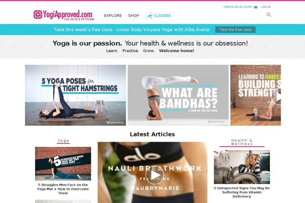 yogiapproved.com site used Yogitheme