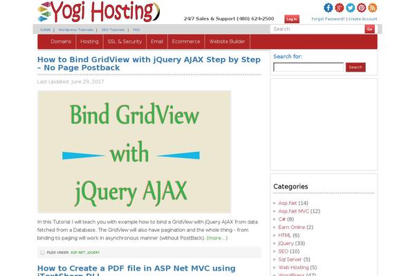 yogihosting.com site used Yogi-yogihosting
