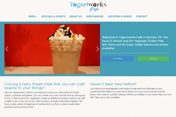 yogurtworkscafe.com site used Wordpress Bootstrap Master