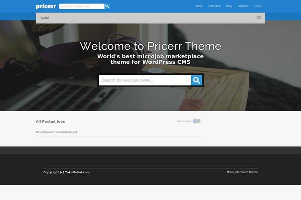Pricerrtheme theme site design template sample