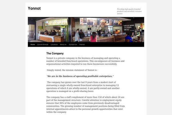 Twenty Ten theme site design template sample