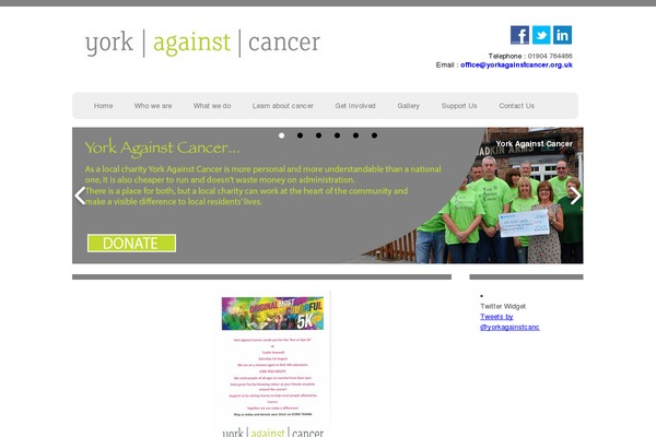 yorkagainstcancer.org.uk site used Dubtheme