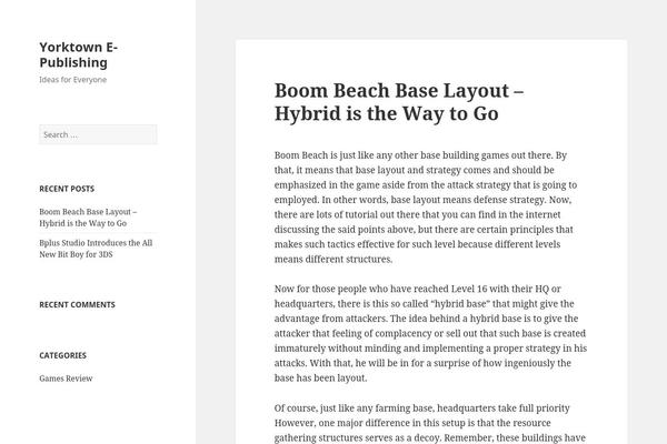 Twenty Fifteen theme site design template sample