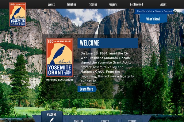 yosemite150th.com site used Anniversary2014