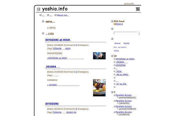 yoshio.info site used Info
