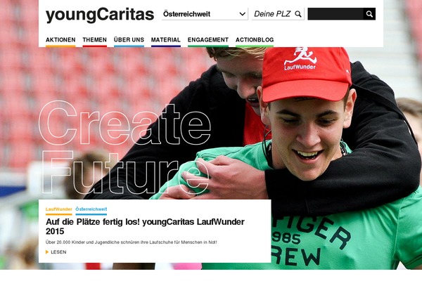 youngcaritas.at site used Floatwork_dev