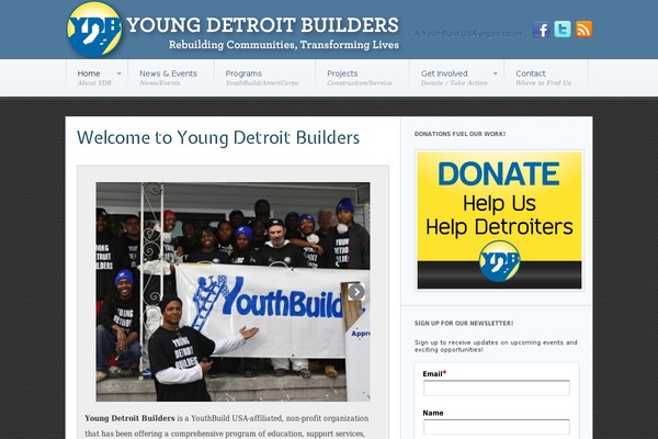 youngdetroitbuilders.org site used Tincredible