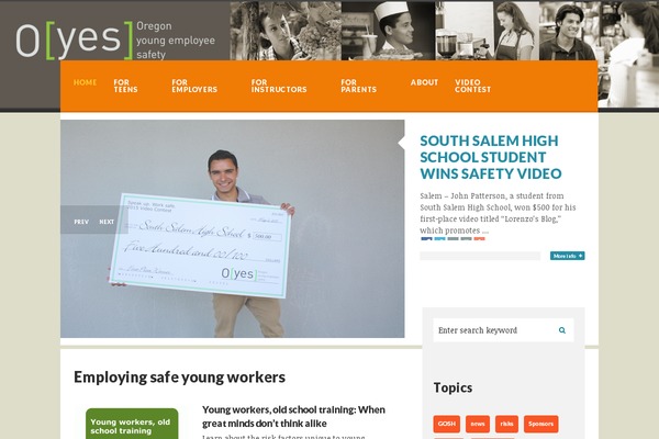 youngemployeesafety.org site used Oyes