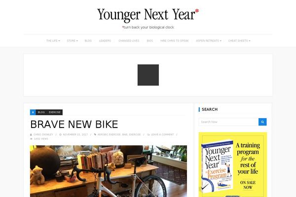 youngernextyear.com site used Travelista-child-theme