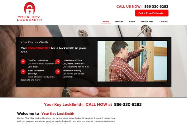 Locksmith theme site design template sample