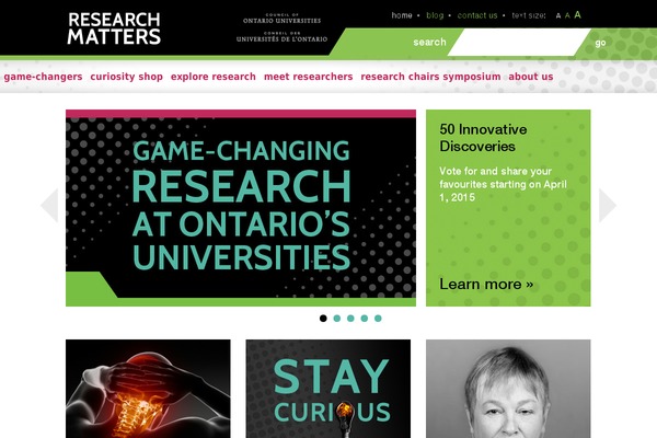 yourontarioresearch.ca site used Research_matters