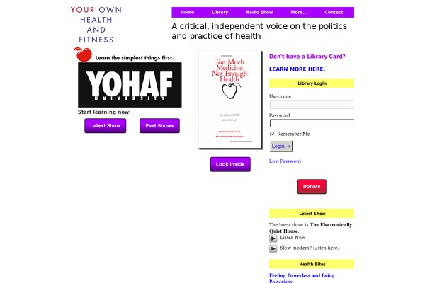 yourownhealthandfitness.org site used Yohaf
