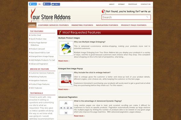yourstoreaddons.com site used Yahoostore
