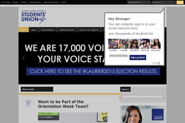 yourstudentsunion.ca site used Laurier