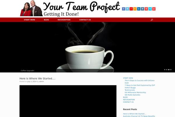 Vantage theme site design template sample