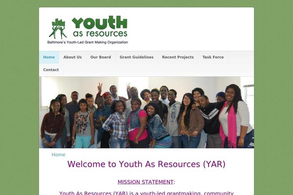 youthasresources.org site used Newtheme
