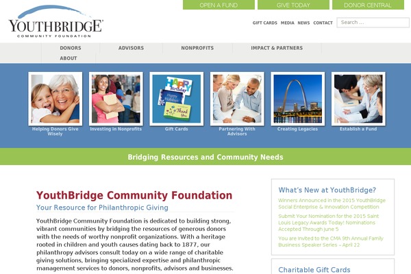 youthbridge.org site used Youthbridge