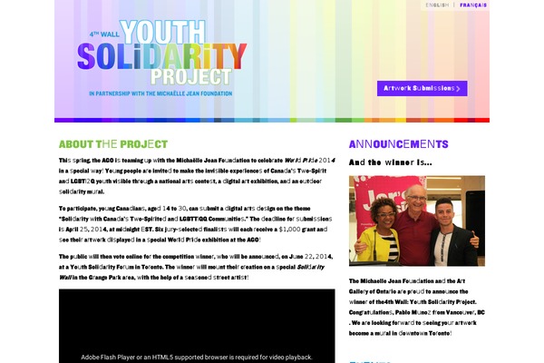 youthsolidarityproject.ca site used Ysp