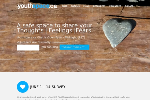 youthspace.ca site used One Child