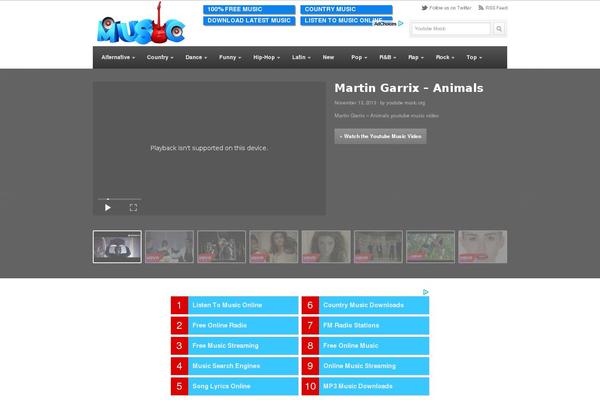 youtubemusic.org site used Musicvideos