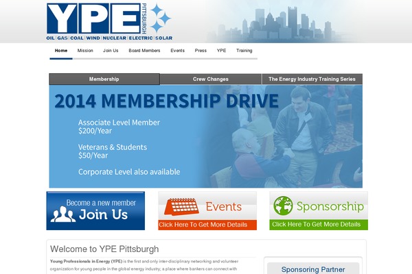 ypepittsburgh.org site used Ype