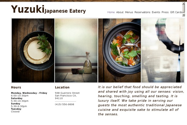 yuzukisf.com site used Izakaya-yuzuki