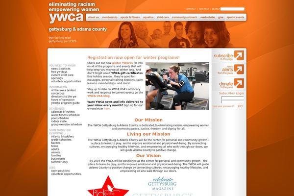 Ywca theme site design template sample