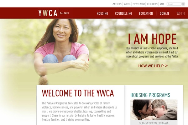 Ywca theme site design template sample