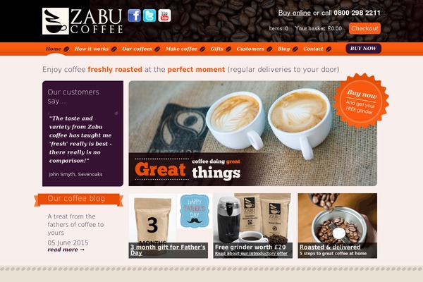 zabucoffee.co.uk site used Zabu