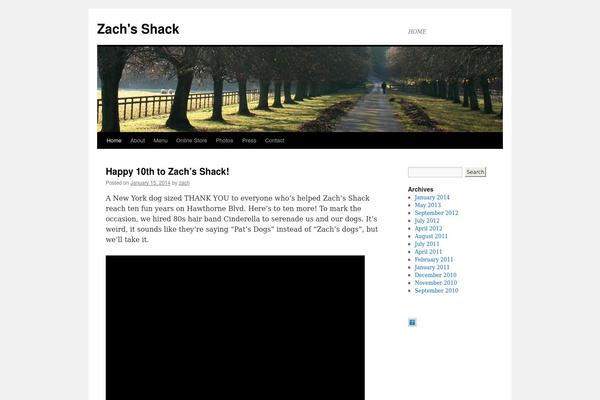 Twenty Ten theme site design template sample