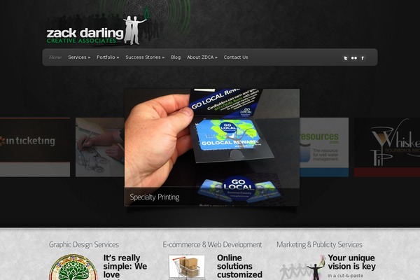 zackdarling.com site used Envisioned