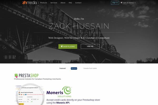 zackhussain.ca site used Zackmedia