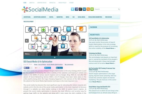 Socialmedia theme site design template sample