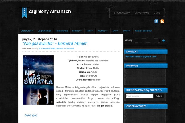 zaginionyalmanach.pl site used Kihon
