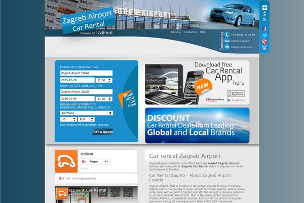 zagrebairportcarrental.com site used Izzirent