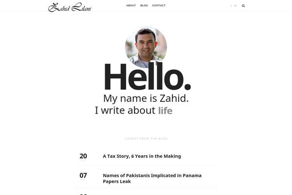 zahidlilani.com site used Readme