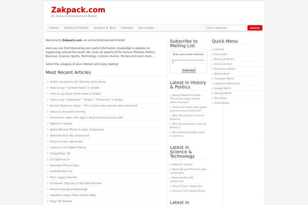 Simplo theme site design template sample