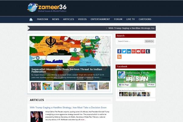 zameer36.com site used Zameer