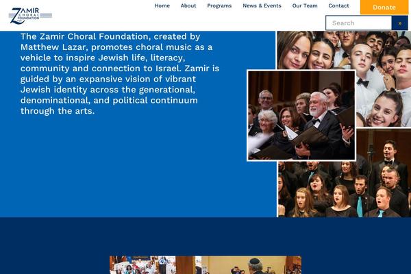 zamirchoralfoundation.org site used Mosaic-sections-theme