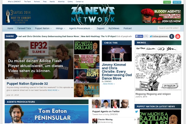 zanews.co.za site used Zanews-responsive-template