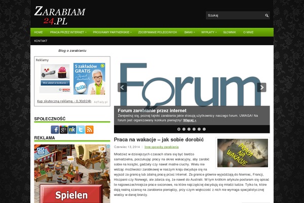 zarabiam24.pl site used Notch