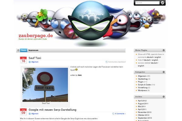 zauberpage.de site used Smilies-army