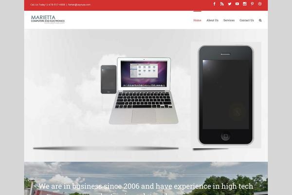 Avada theme site design template sample