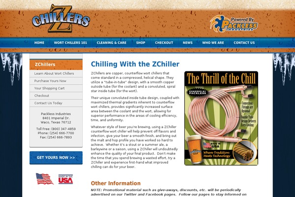 zchillers.com site used Zchiller